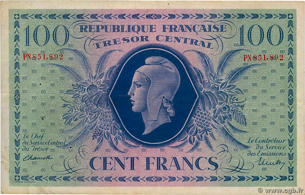 100 Francs Marianne Type 1943 BiFyc