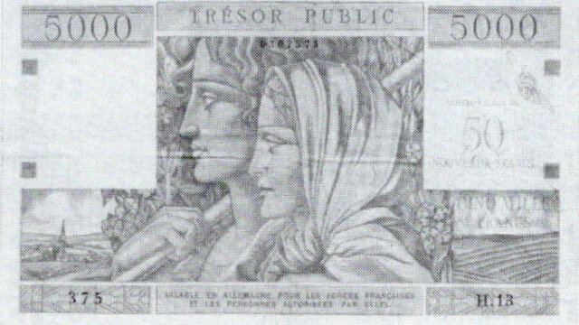 50NF sur 5000 francs Trésor Public type 1960