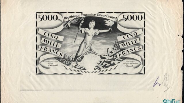 5000 francs Liberté type 1943 épreuve