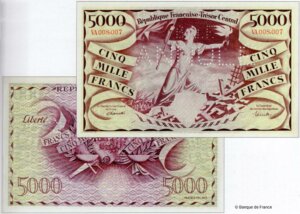 5000 francs Liberté type 1943