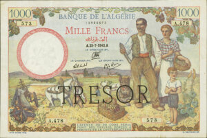 1000 francs Algérie type 1943