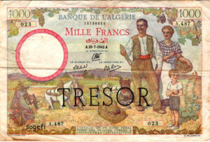 1000 francs Algérie type 1943