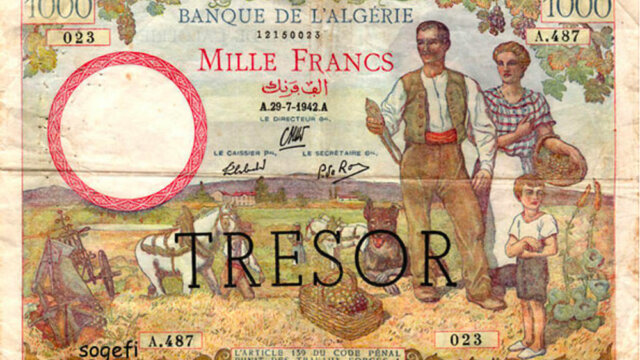 1000 francs Algérie type 1943