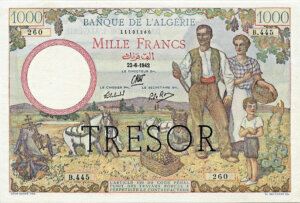 1000 francs Algérie type 1943