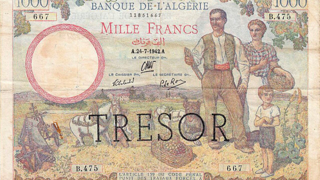 1000 francs Algérie type 1943