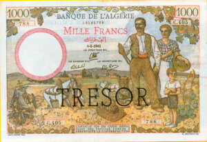 1000 francs Algérie type 1943