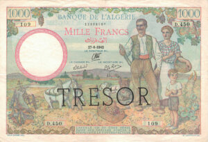 1000 francs Algérie type 1943