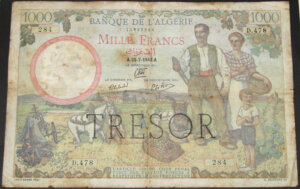 1000 francs Algérie type 1943