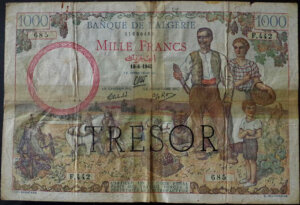 1000 francs Algérie type 1943