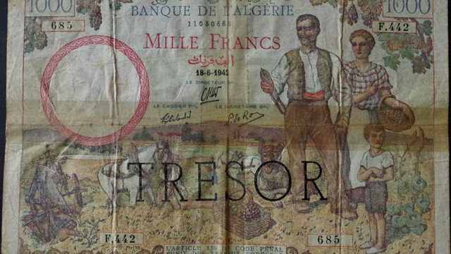 1000 francs Algérie type 1943