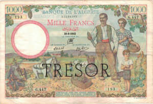 1000 francs Algérie type 1943