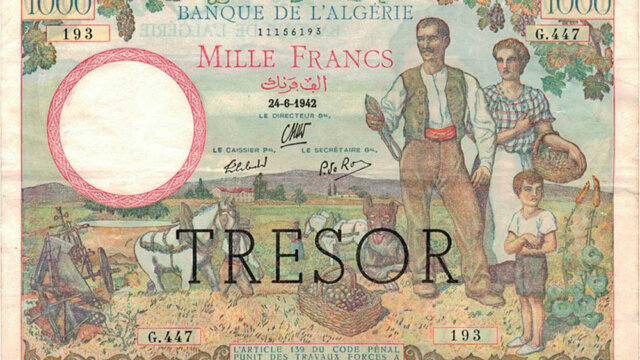 1000 francs Algérie type 1943