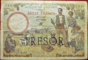 1000 francs Algérie type 1943