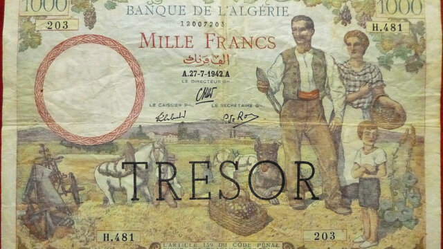 1000 francs Algérie type 1943