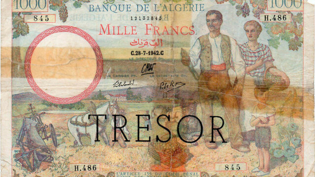 1000 francs Algérie type 1943