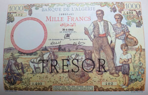 1000 francs Algérie type 1943