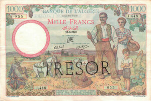 1000 francs Algérie type 1943