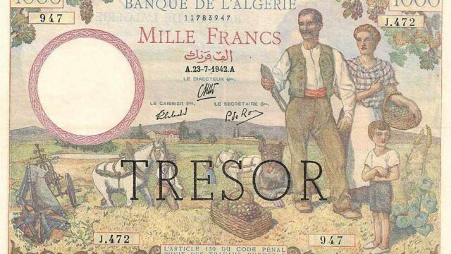 1000 francs Algérie type 1943