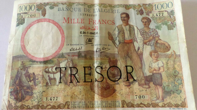 1000 francs Algérie type 1943