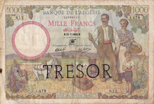 1000 francs Algérie type 1943