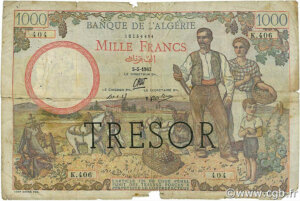 1000 francs Algérie type 1943