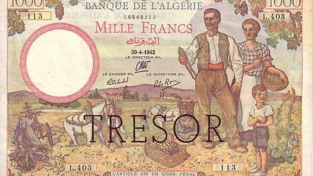 1000 francs Algérie type 1943