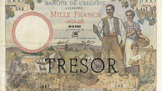 1000 francs Algérie type 1943