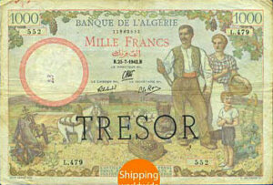 1000 francs Algérie type 1943