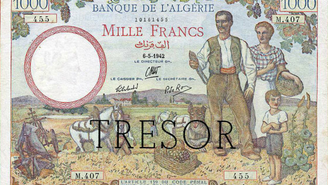 1000 francs Algérie type 1943