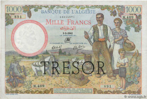 1000 francs Algérie type 1943