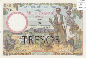 1000 francs Algérie type 1943