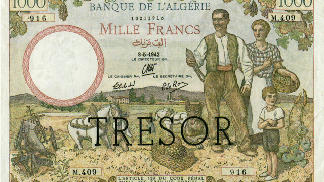 1000 francs Algérie type 1943