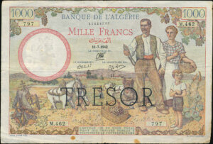 1000 francs Algérie type 1943