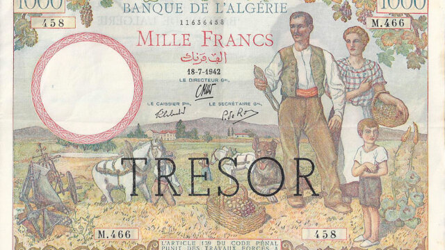 1000 francs Algérie type 1943