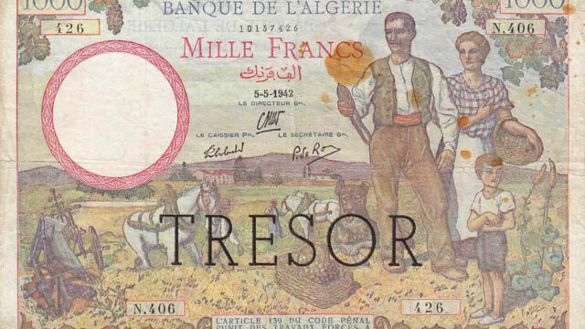 1000 francs Algérie type 1943