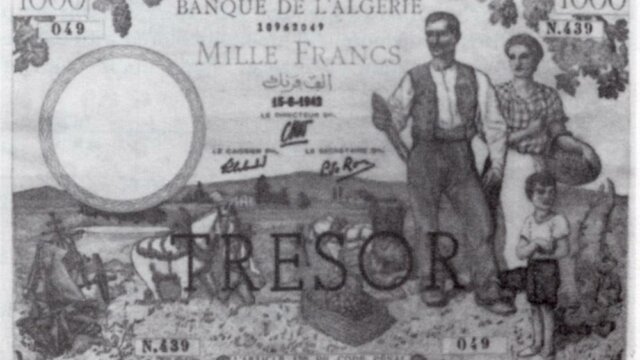 1000 francs Algérie type 1943