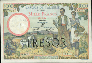 1000 francs Algérie type 1943