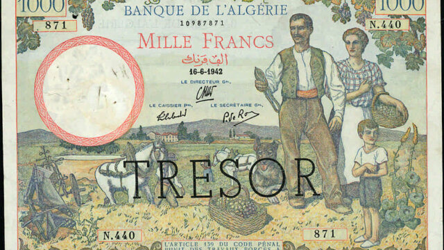 1000 francs Algérie type 1943