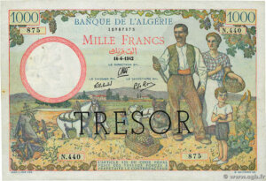 1000 francs Algérie type 1943