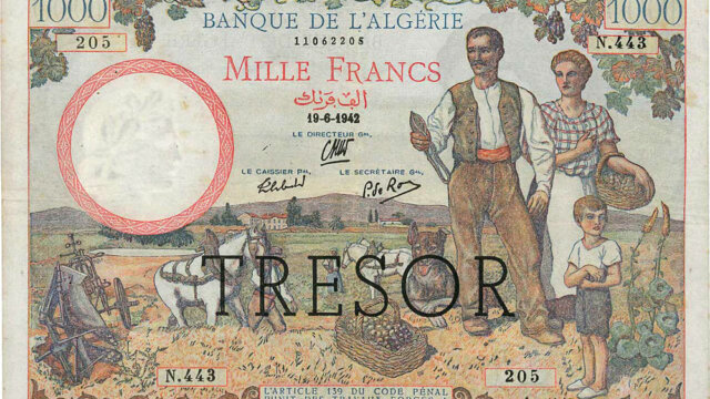 1000 francs Algérie type 1943