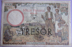 1000 francs Algérie type 1943