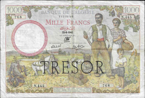 1000 francs Algérie type 1943