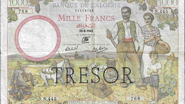 1000 francs Algérie type 1943