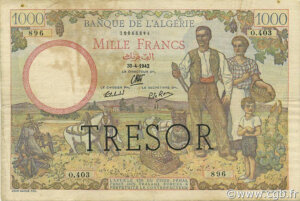 1000 francs Algérie type 1943