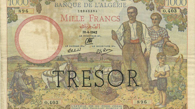 1000 francs Algérie type 1943