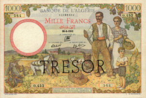 1000 francs Algérie type 1943