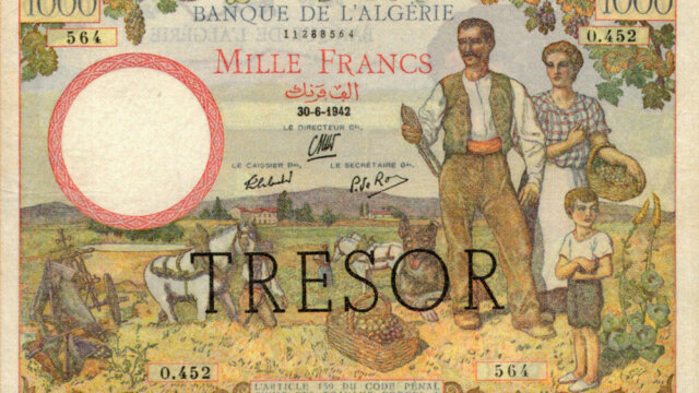 1000 francs Algérie type 1943