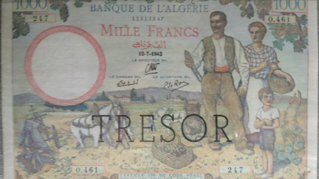 1000 francs Algérie type 1943