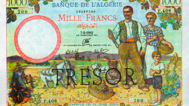 1000 francs Algérie type 1943