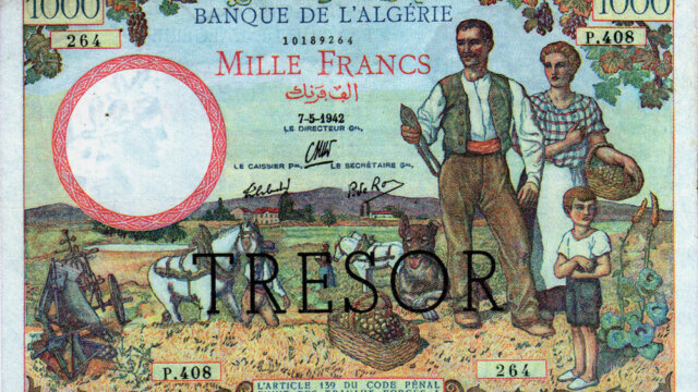 1000 francs Algérie type 1943